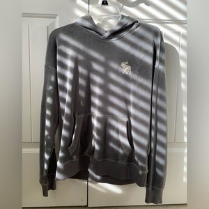 Abercrombie Kids Grey Velour Hoodie